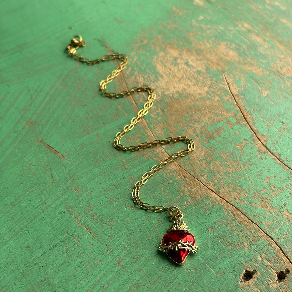 Red Enamel Sacred Heart Collection