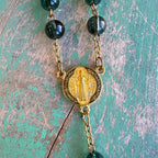 Glass Bead St Benedict Rosary