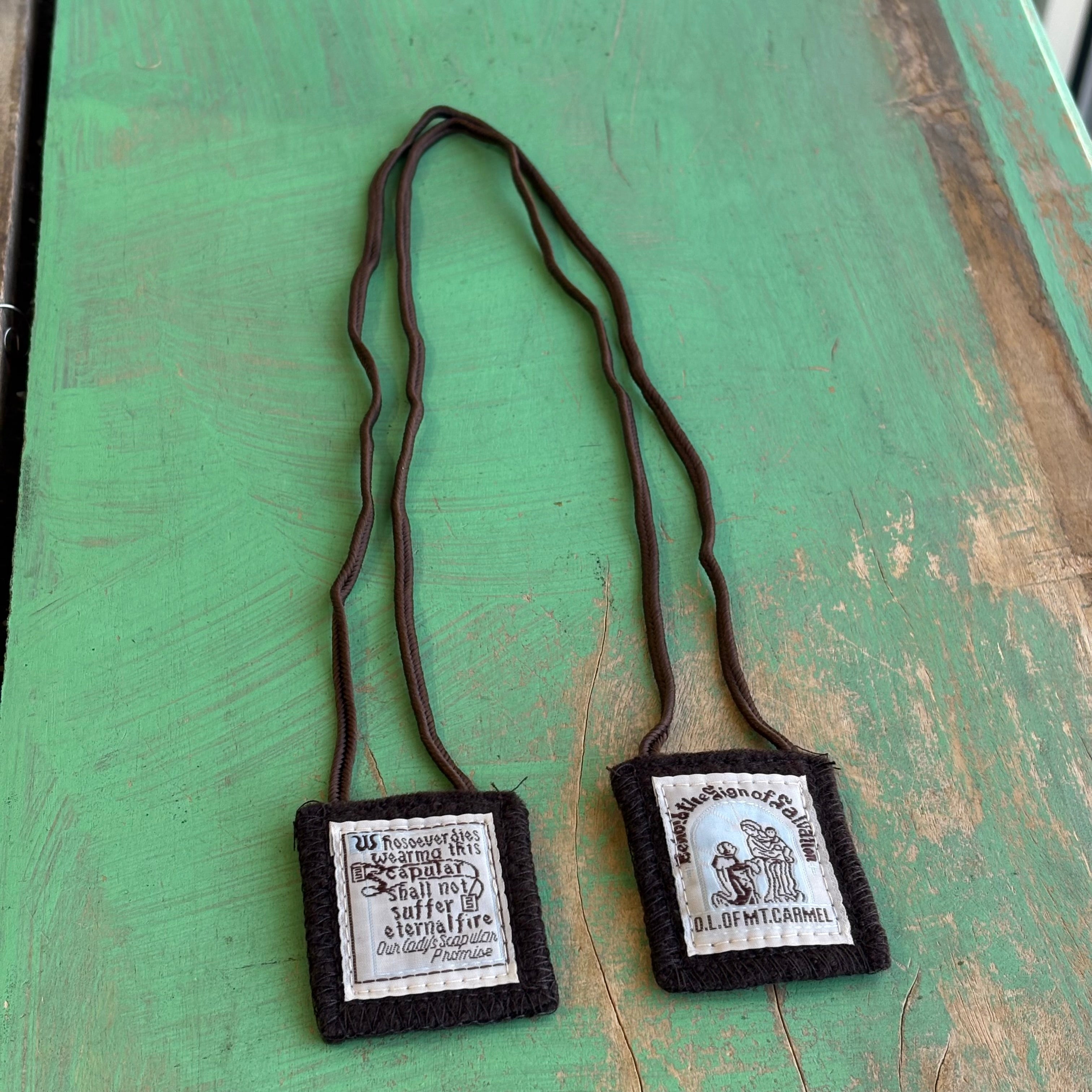 Brown Wool 2" Scapular of Our Lady of Mount Carmel – Traditional Catholic Devotional