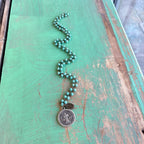 Howlite St Benedict Miraculous Necklace