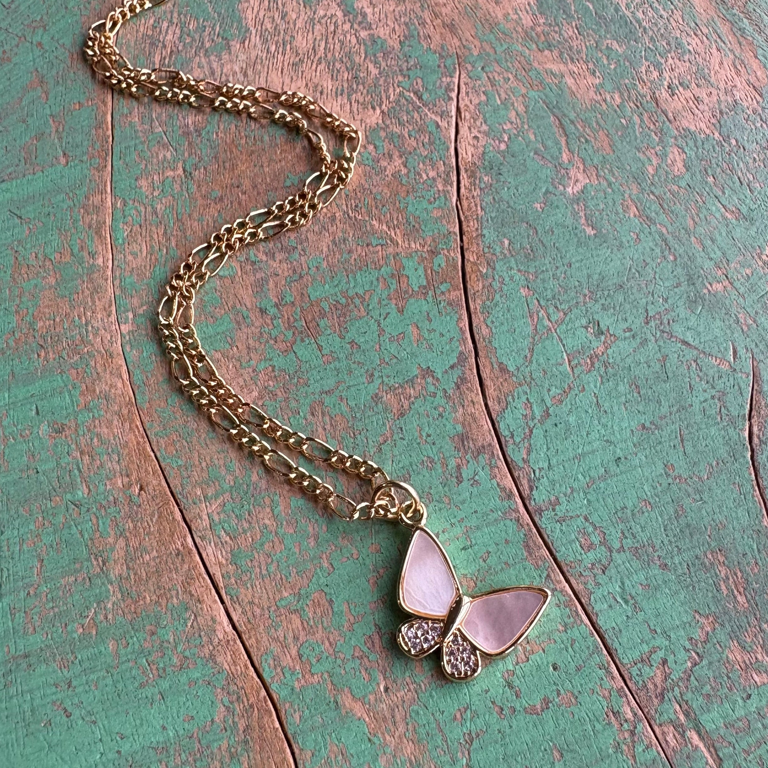 Beautiful Shell Pearl Butterfly Necklace Or Earrings