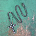 Pearl Inlaid Cross Necklace
