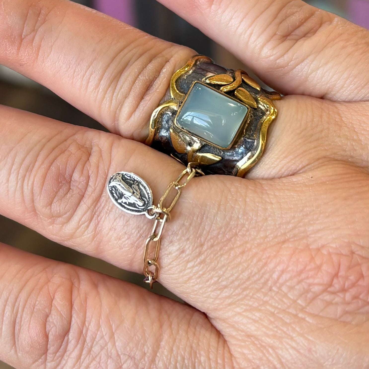 Stems And Gems Adjustable Ring