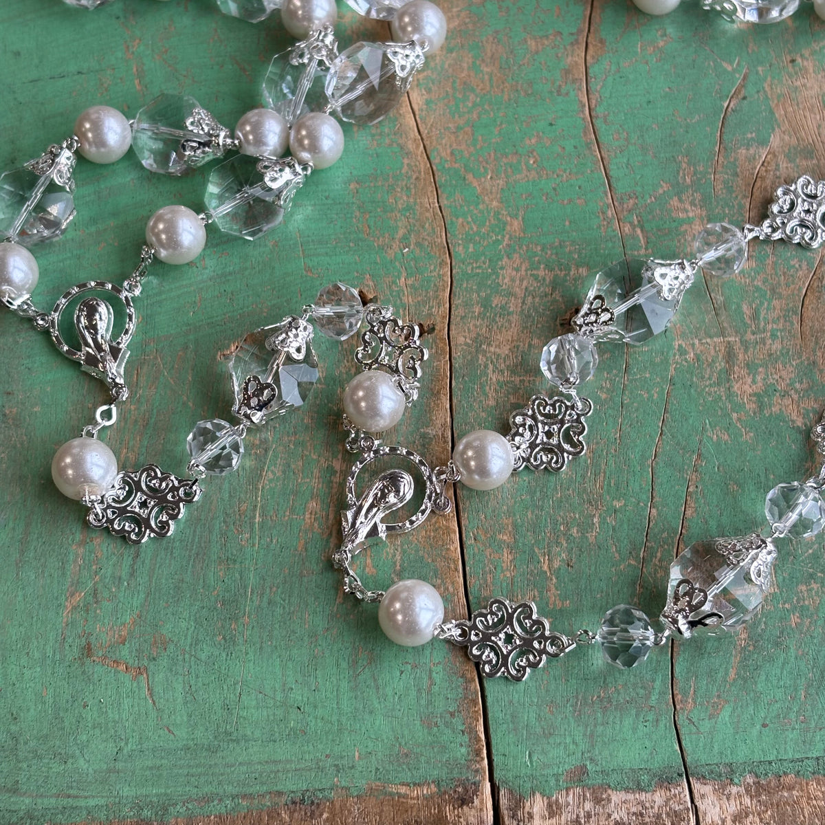 Silver and Crystal Wedding Lasso