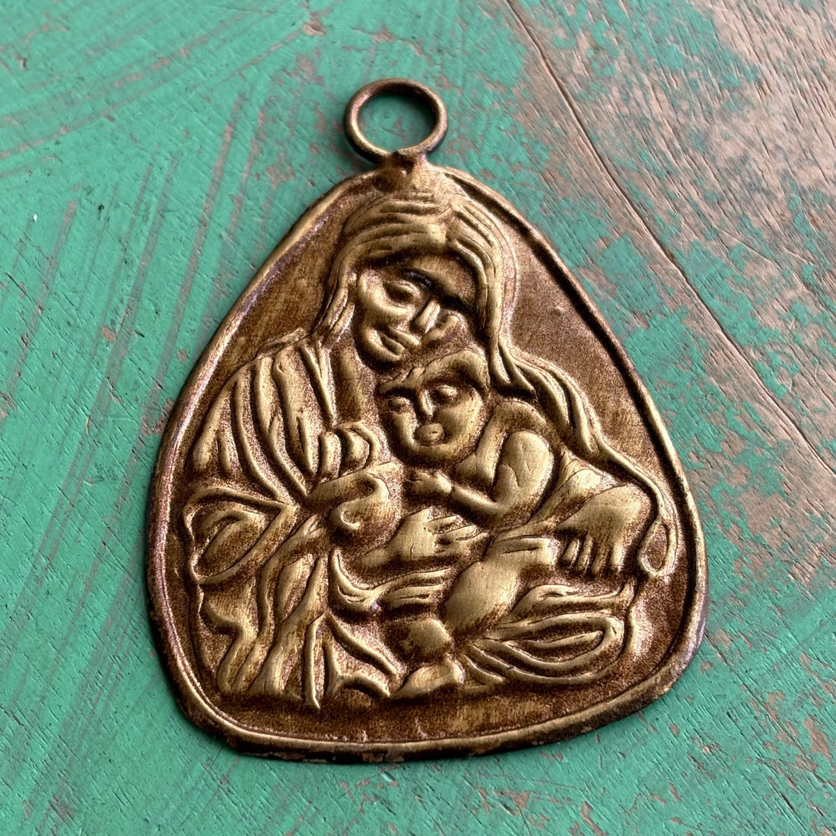 Brass Medallions with Religious Images