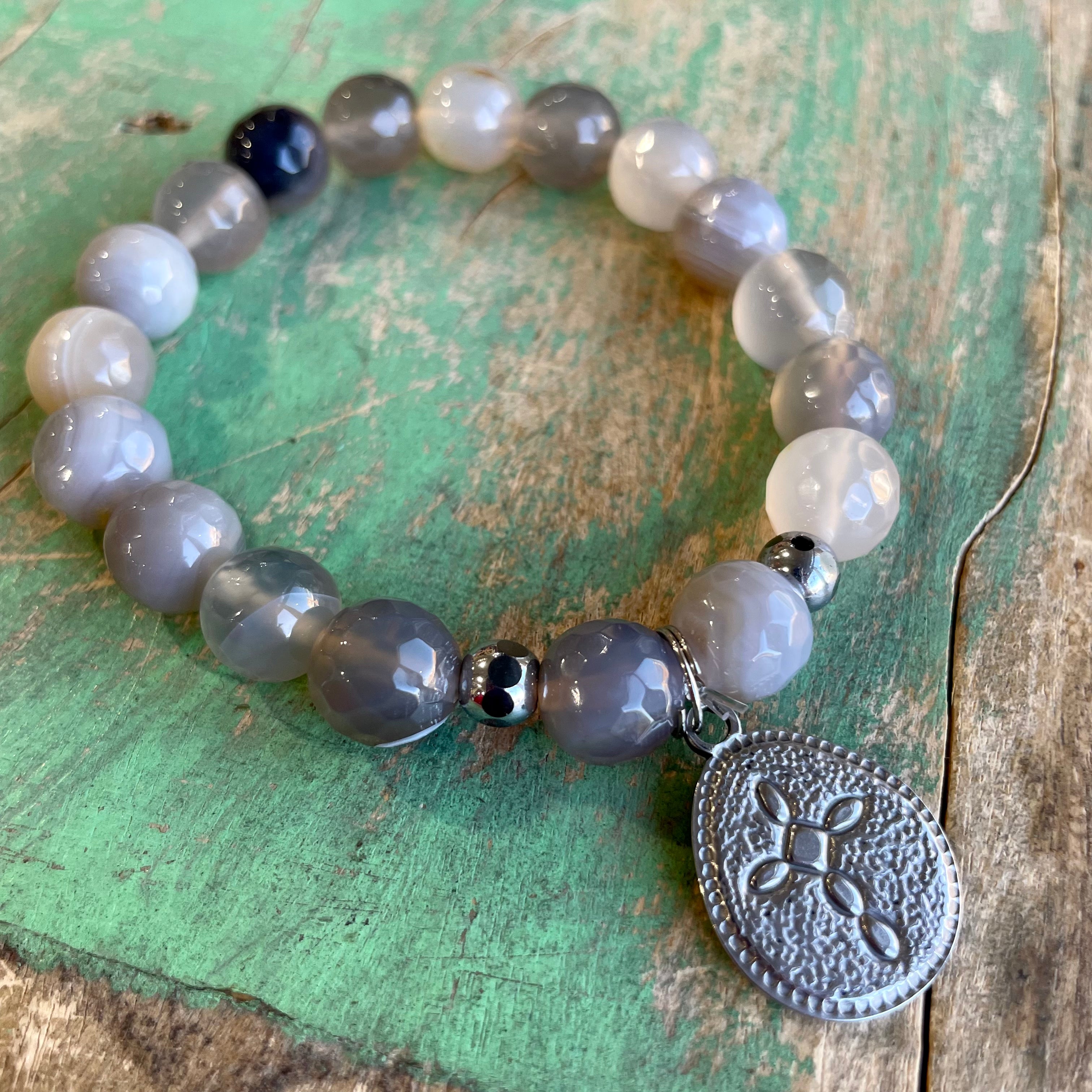 Grey Skies Bracelet and Earrings