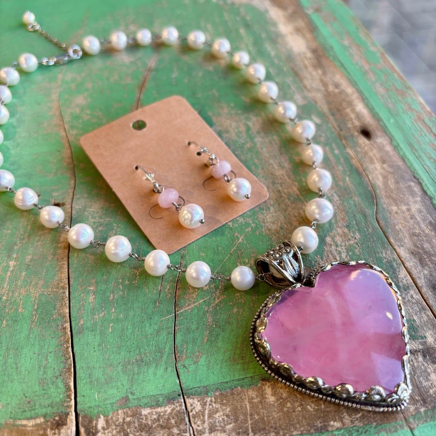 Pink Lover Necklace or Earrings