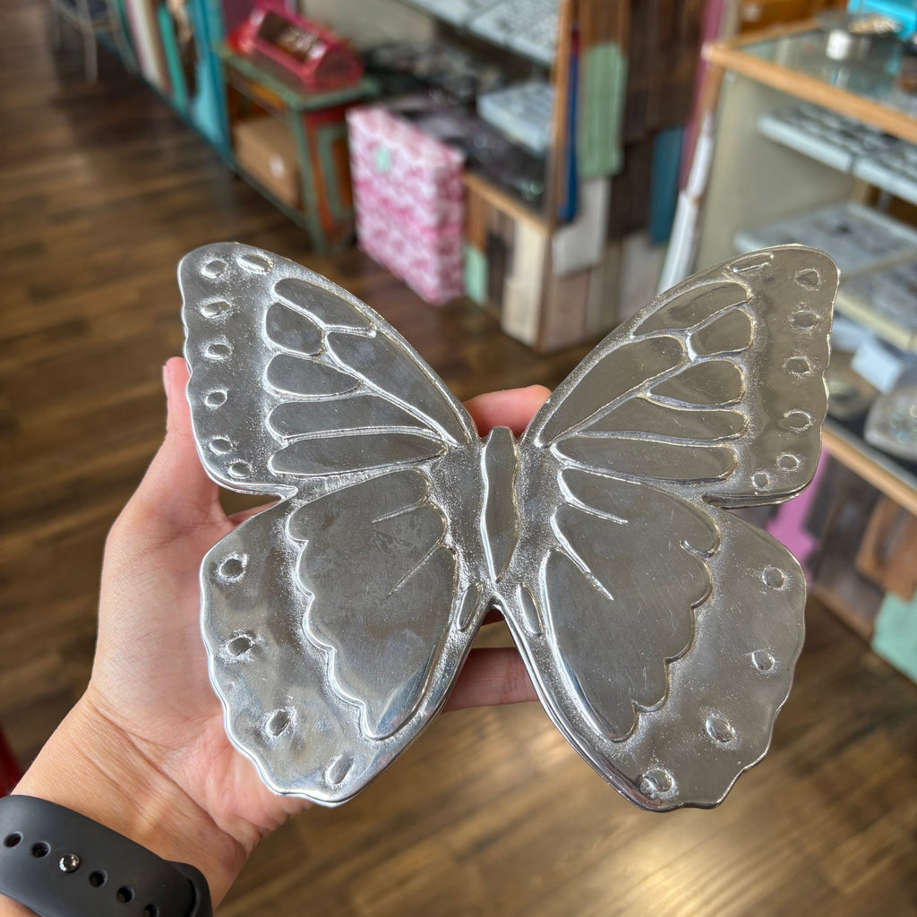 Handcrafted Pewter Butterfly Keepsake Box