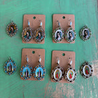 Our Lady Fancy Earrings or Pendant
