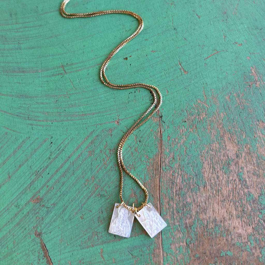 Shell Scapular 18K Gold Plated Necklace