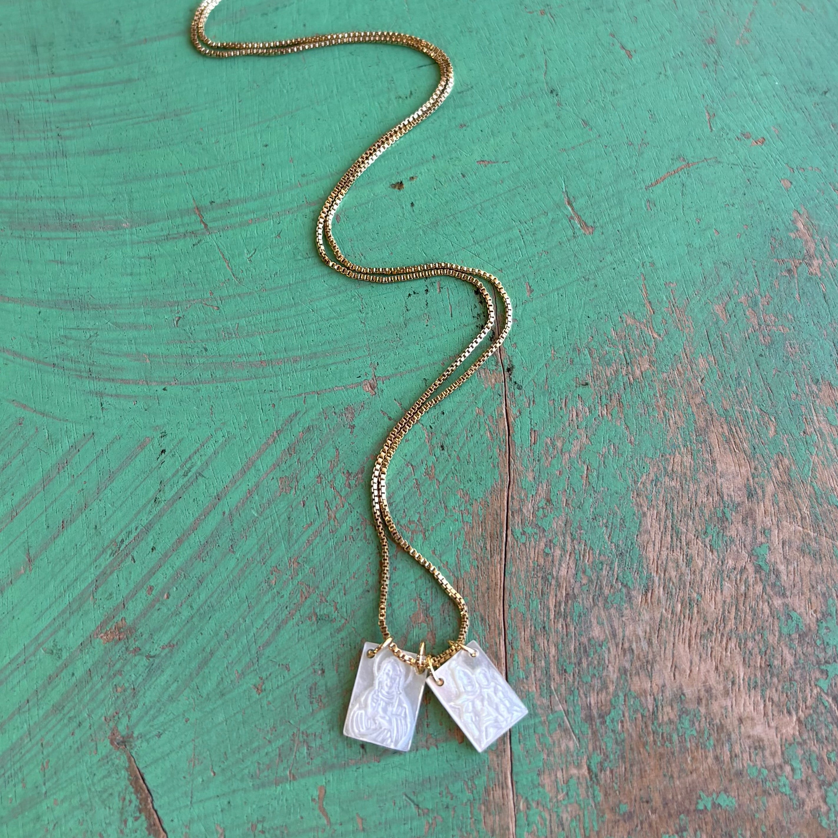 Shell Scapular 18K Gold Plated Necklace