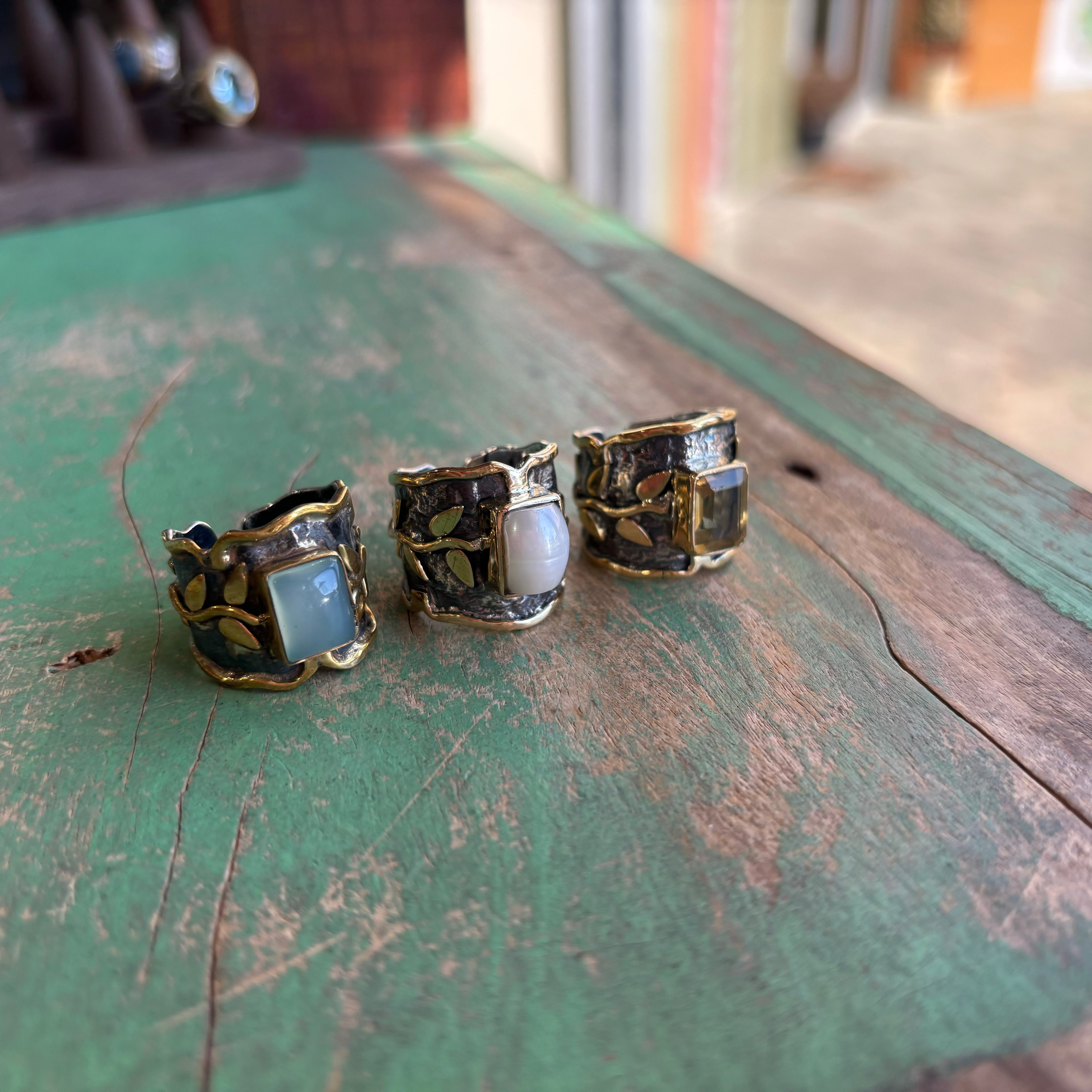Stems And Gems Adjustable Ring