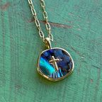 Abalone Cross Faith Necklace
