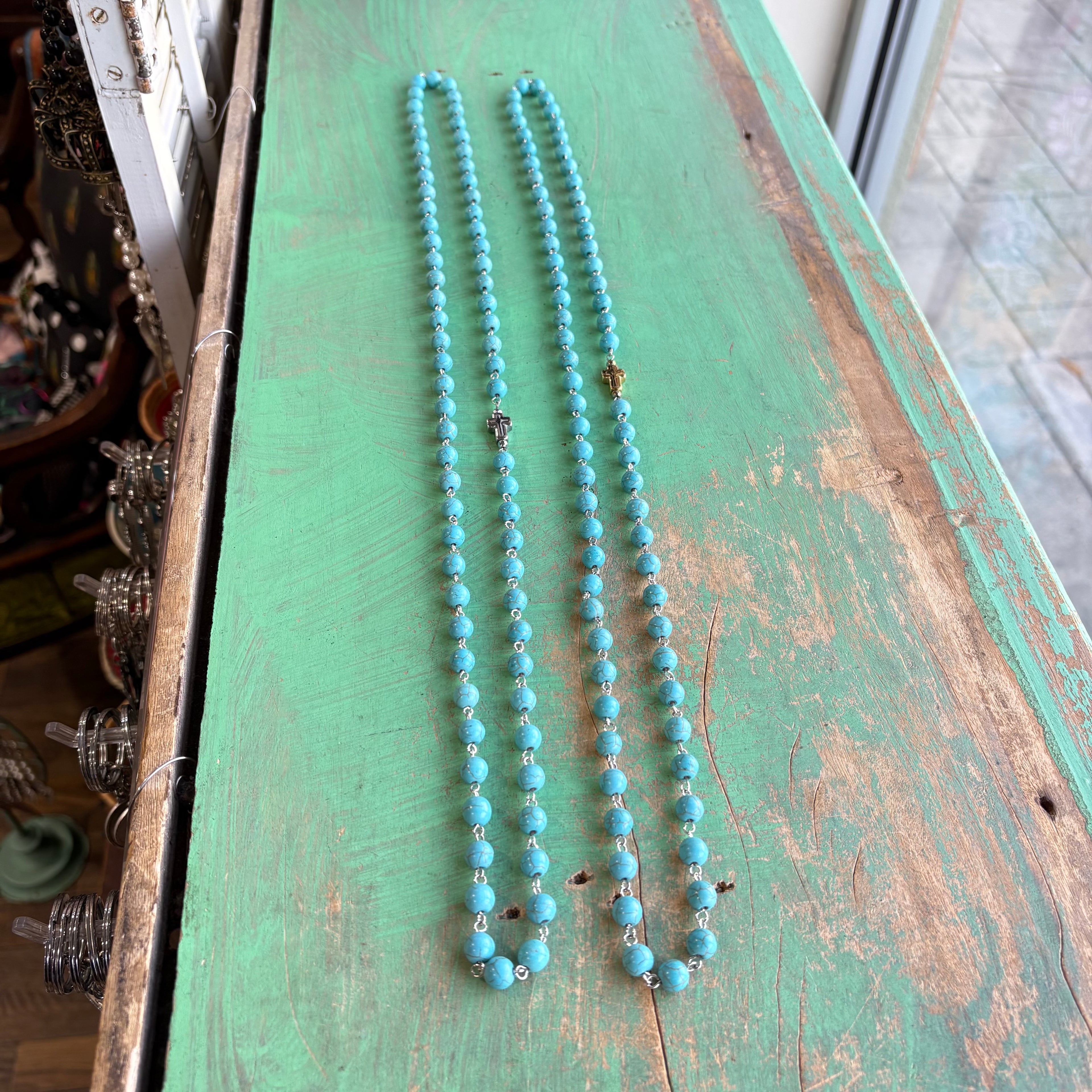 Tranquil Turquoise Cross Necklace