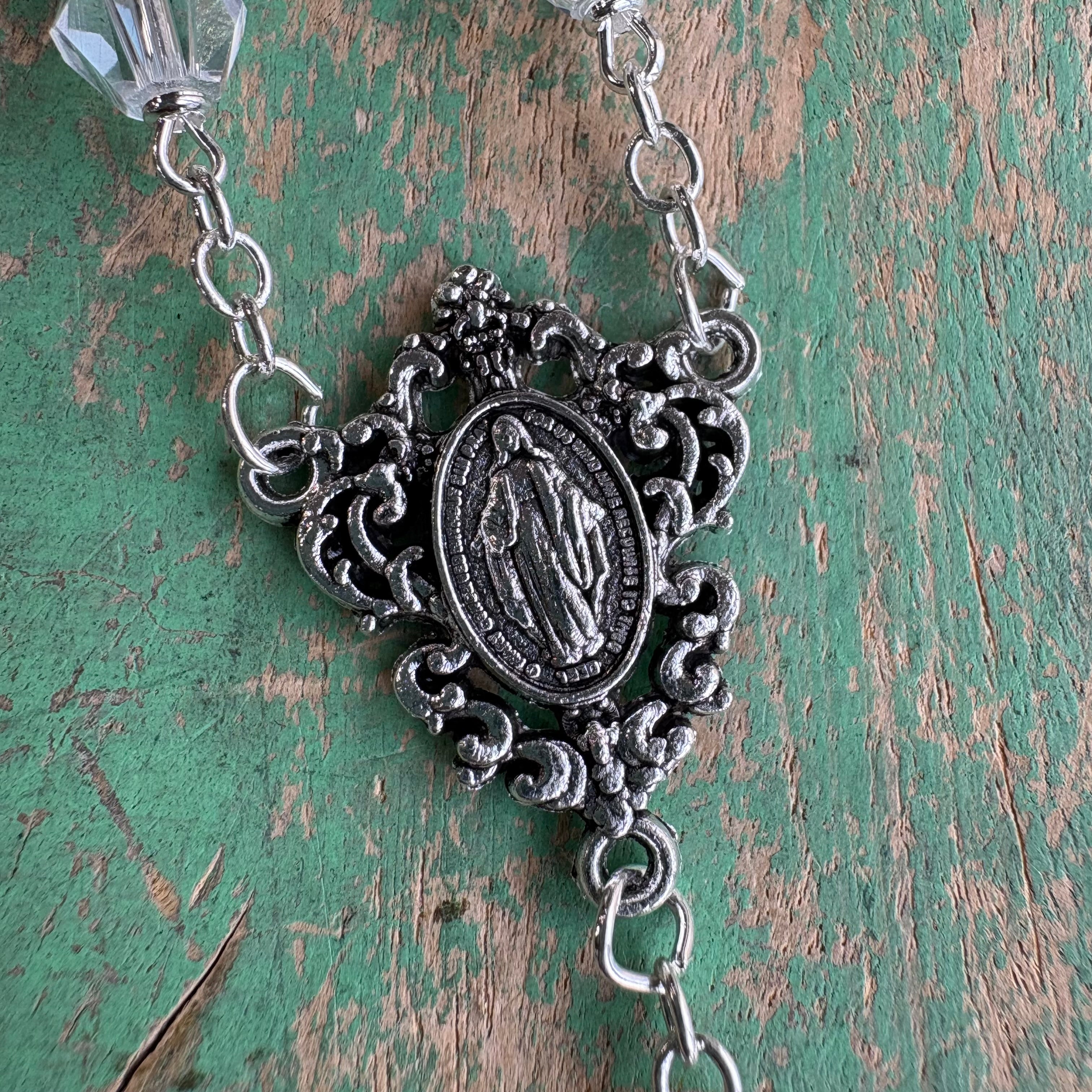 Miraculous Crystal Diamond Rosary