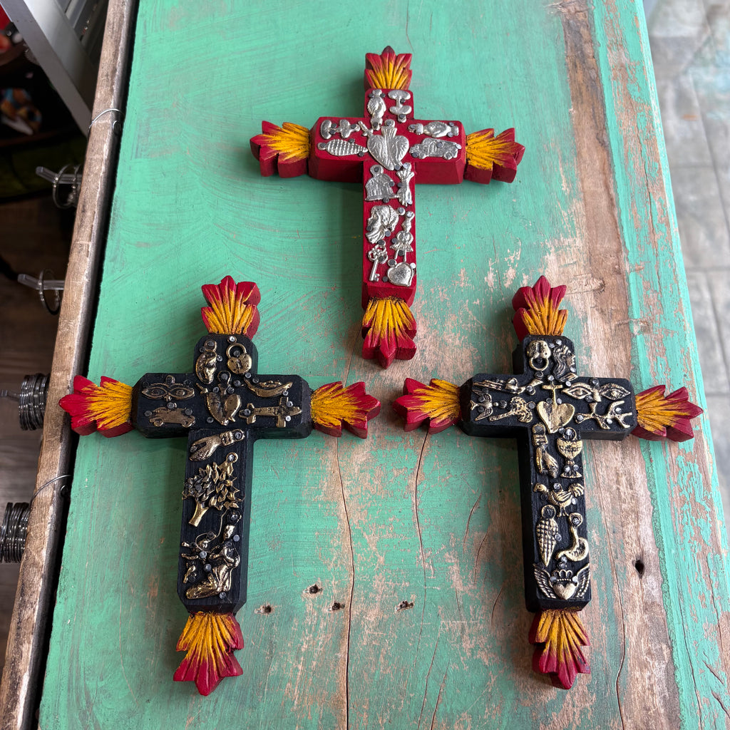 Milagros Flames Cross