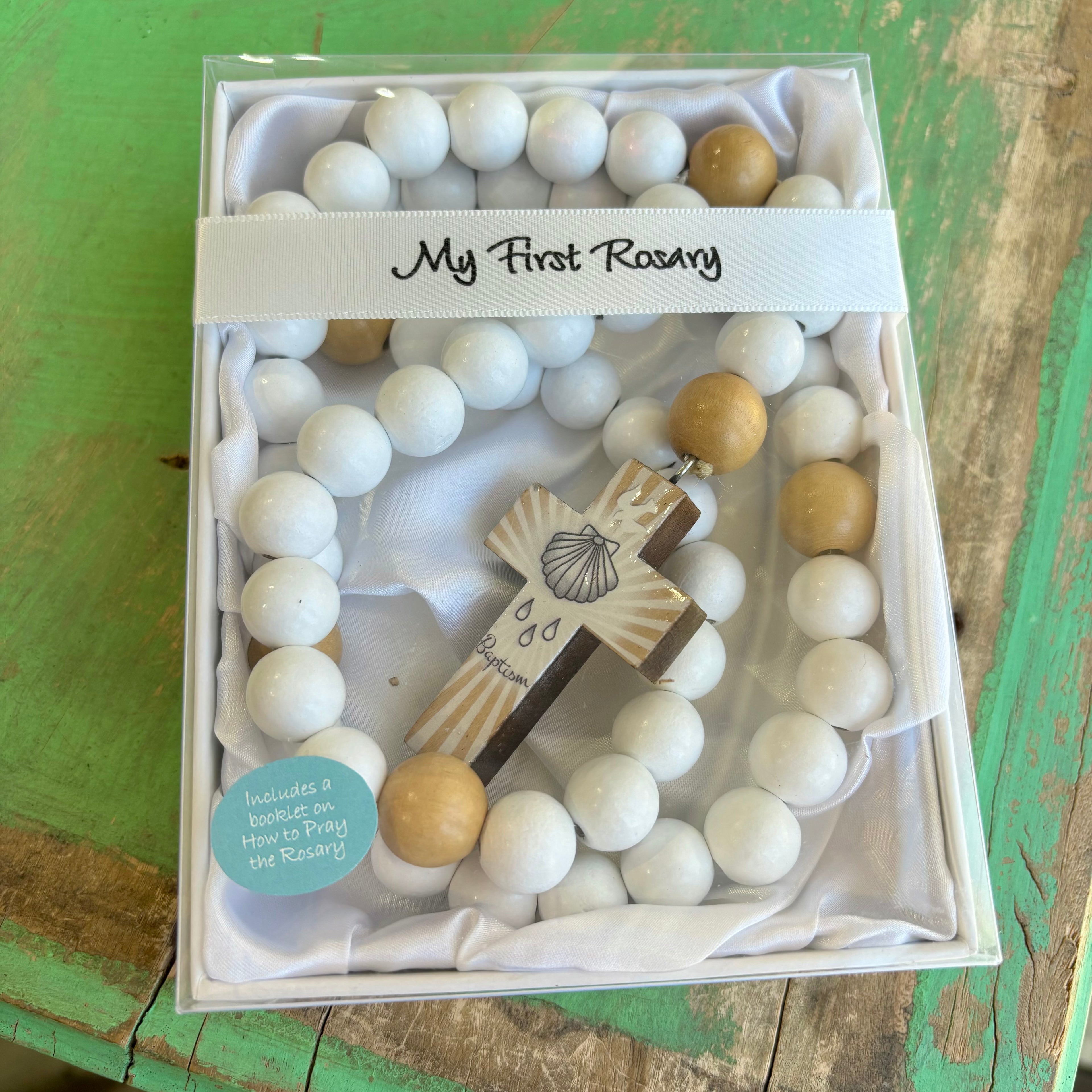 Baptismal Big Wooden Rosary