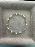 BARA | Stretchy Anti-Tarnish Gold Filled & Pearls Bracelet