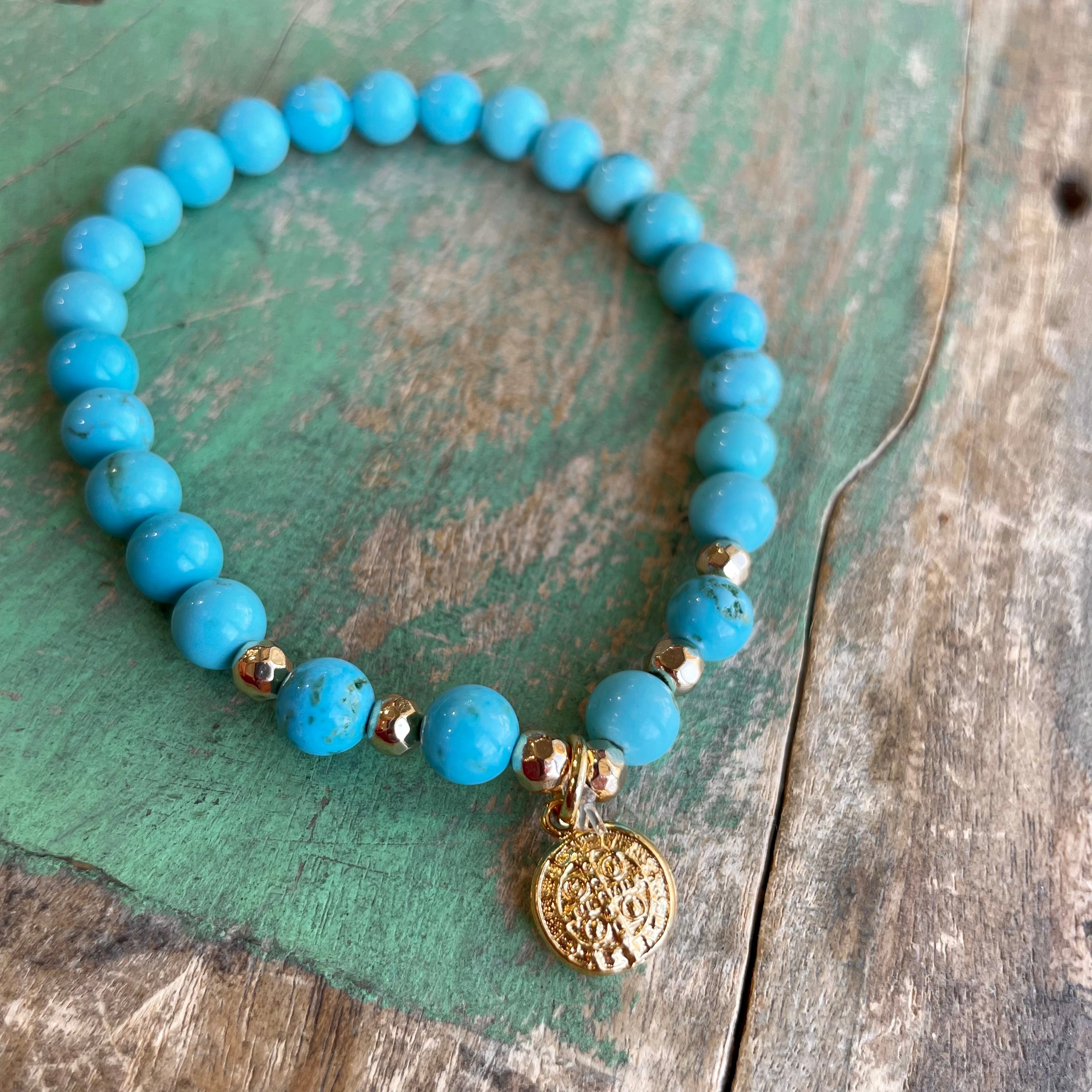 Mini Turquoise Gold Bracelets