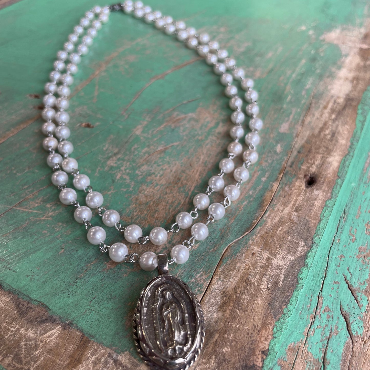 Double Strand Pearl OLG Necklace