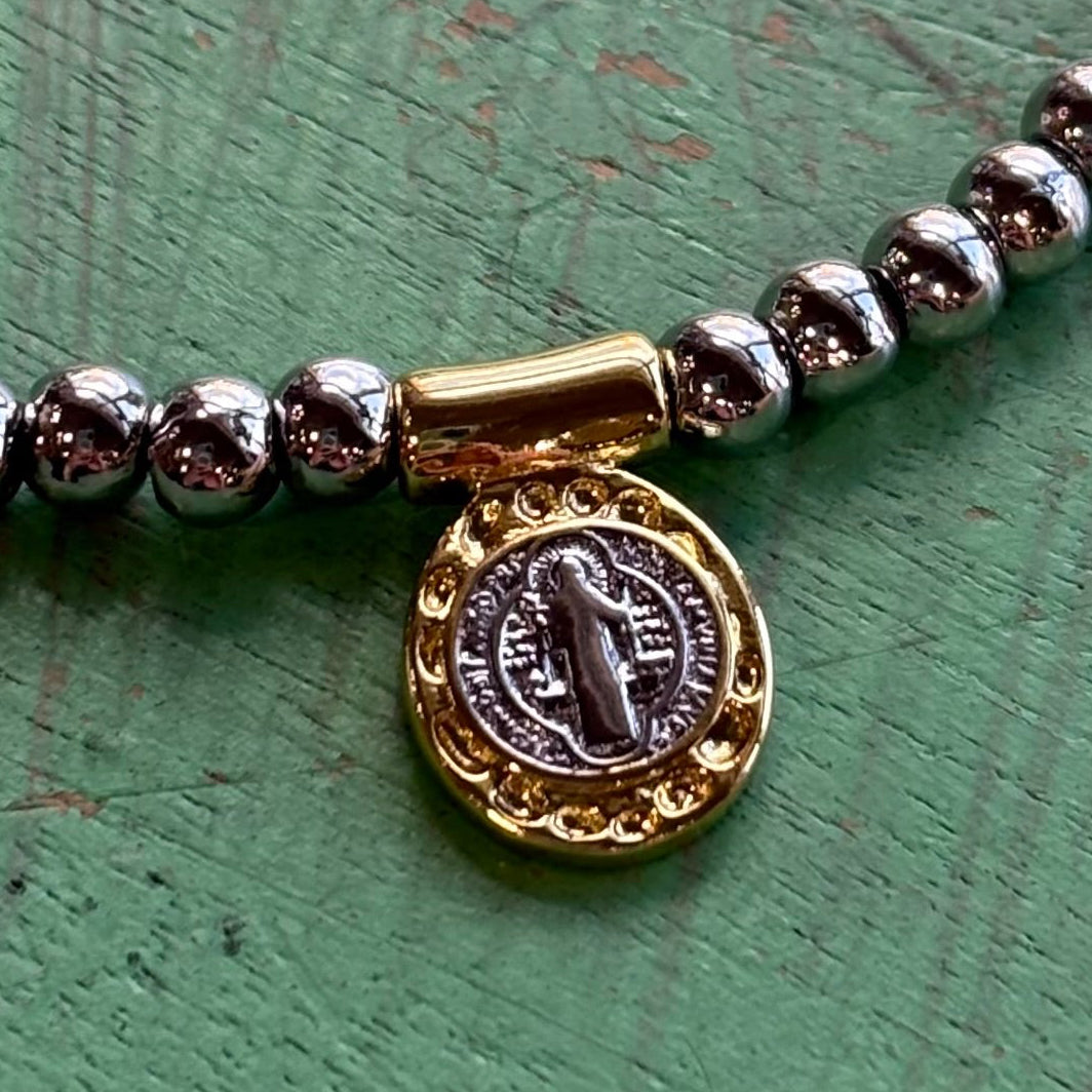 Catholic Medal Stretch Bracelet