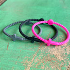 Silicone Side Cross Beaded Bracelet