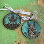 Round Medal Baby Blessing in Pink or Blue