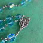 Preciosa Aquamarine Crystal Rosary