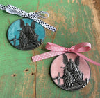 Round Medal Baby Blessing in Pink or Blue