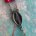 Bronze Glass Bead Our Lady of Grace Rosary
