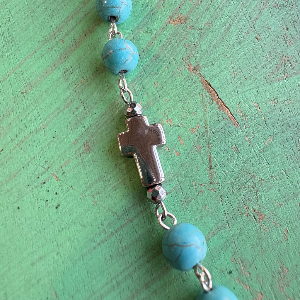 Tranquil Turquoise Cross Necklace
