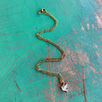Figaro Chain with Mother of Pearl Holy Spirit Necklace or Earrings