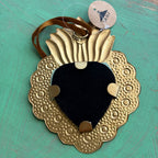 Sacred Heart Ex-Voto Mini Mirror Collection – 6” Antique Gold | 4 Styles