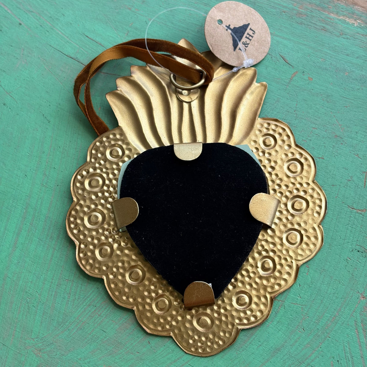 Sacred Heart Ex-Voto Mini Mirror Collection – 6” Antique Gold | 4 Styles