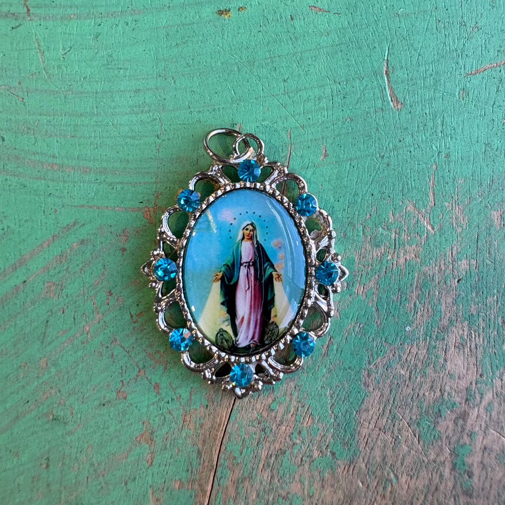 Our Lady Fancy Earrings or Pendant