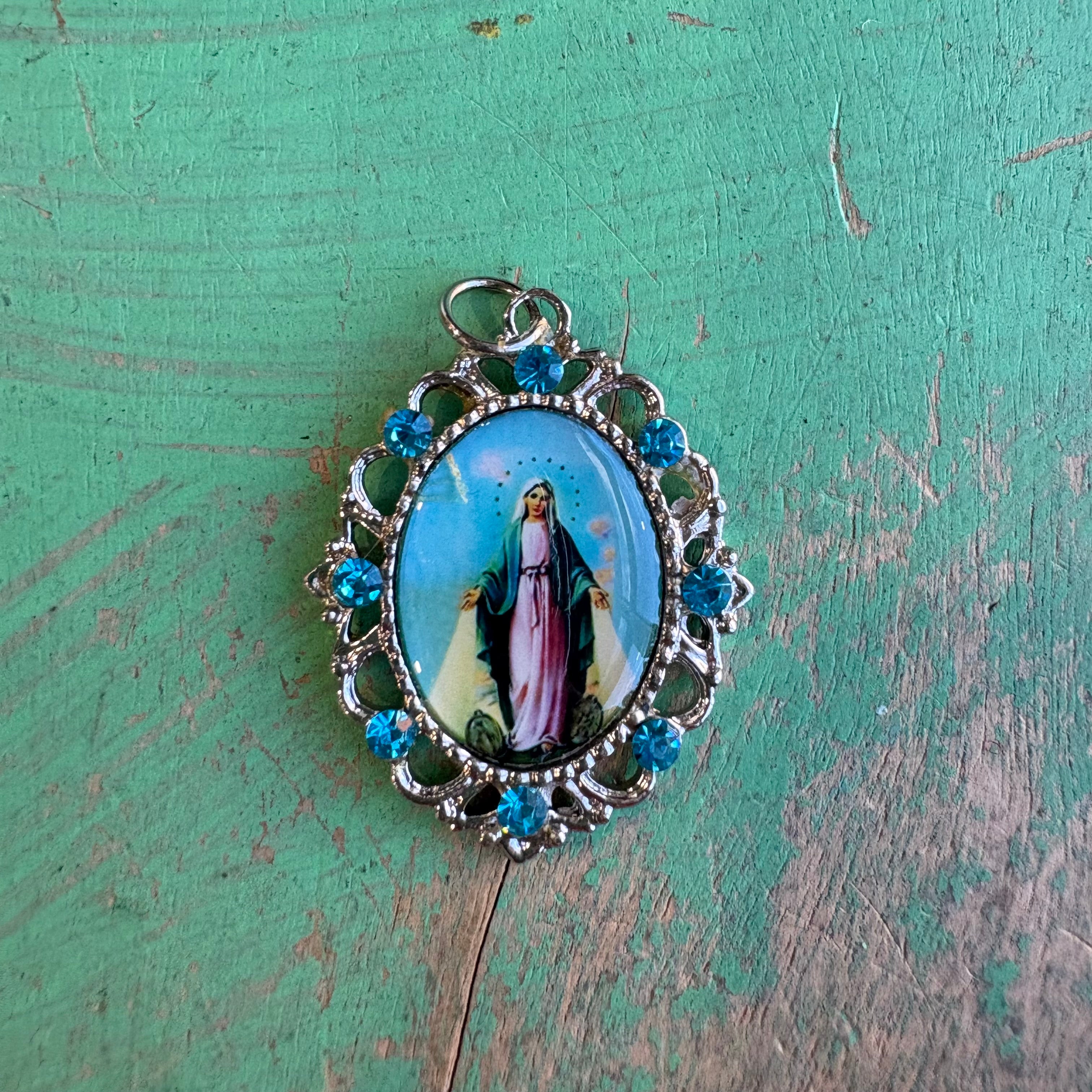 Our Lady Fancy Earrings or Pendant