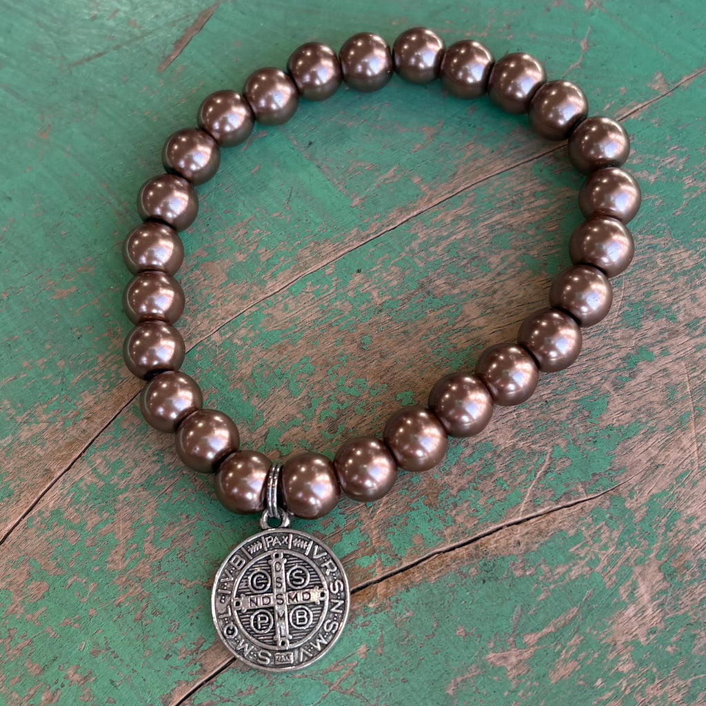Beautiful Glass Pearl Faith Bracelets