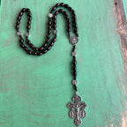 St Benedict Wooden Cord Rosary With Pardon Crucifix