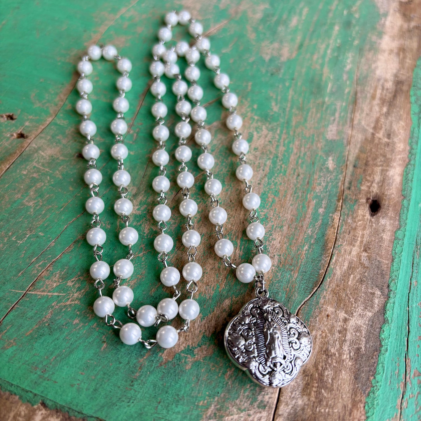 Our Lady of Guadalupe Pearl Necklace
