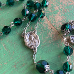 Preciosa Emerald Crystal Rosary