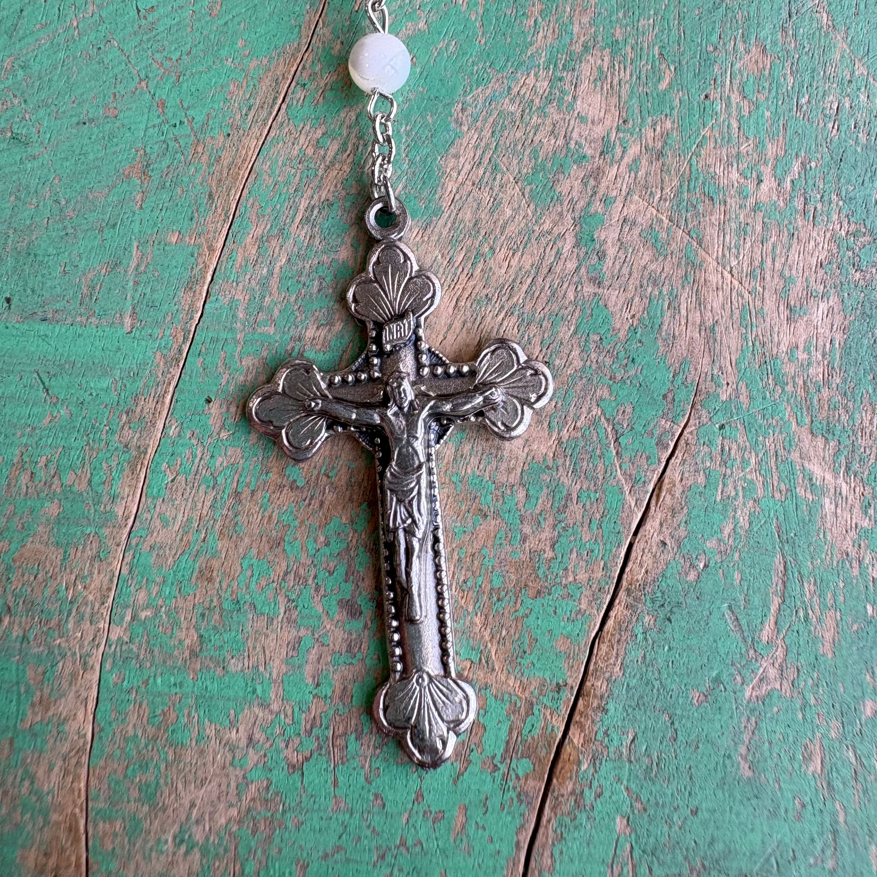 Mother of Pearl Gemstone Rosary