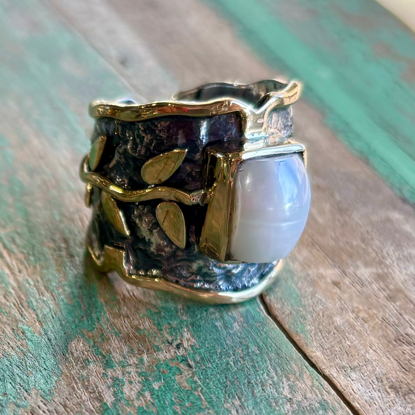 Stems And Gems Adjustable Ring