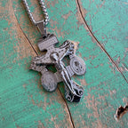 Stainless Steel Pardon Crucifix Necklace