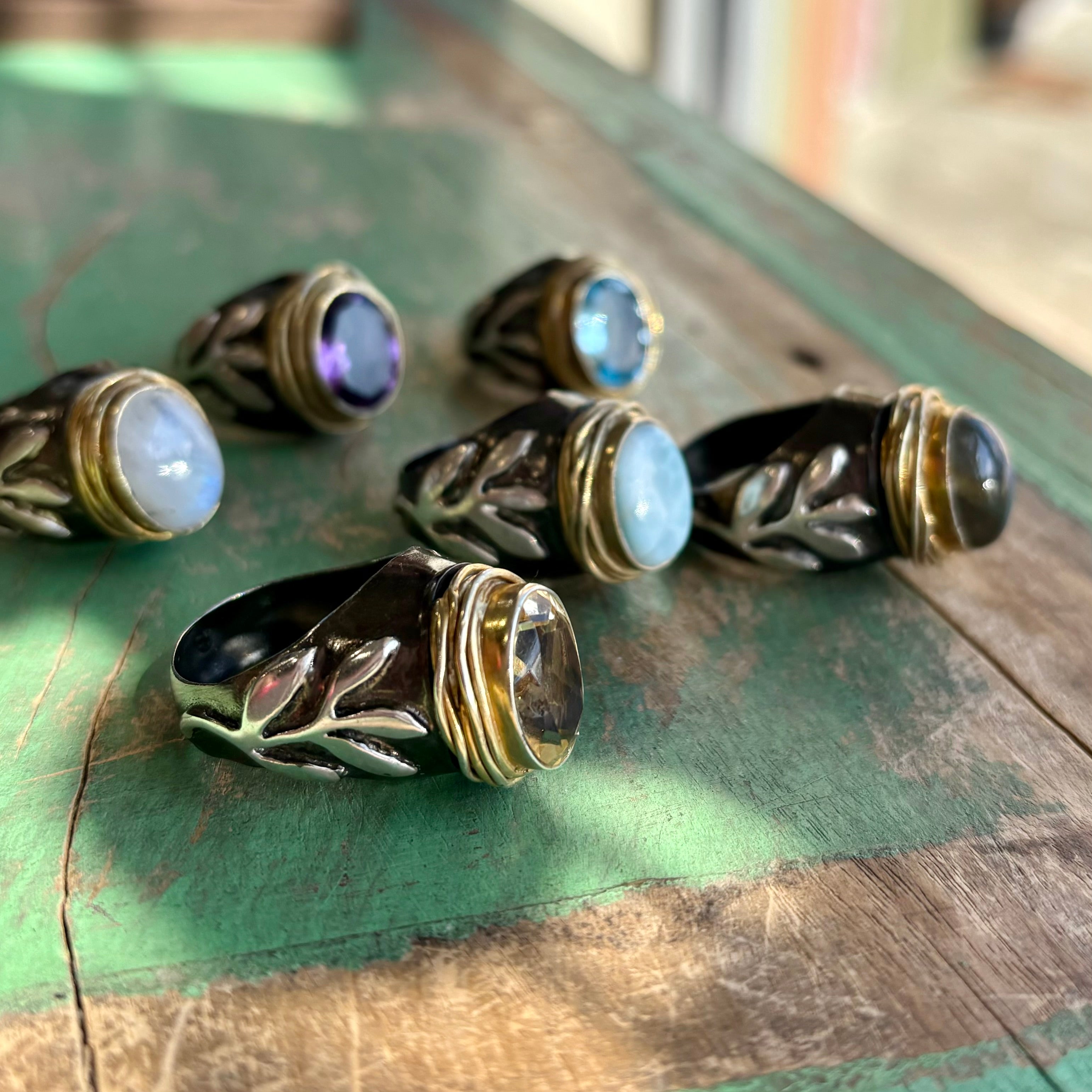 Stems And Gems Dome Ring