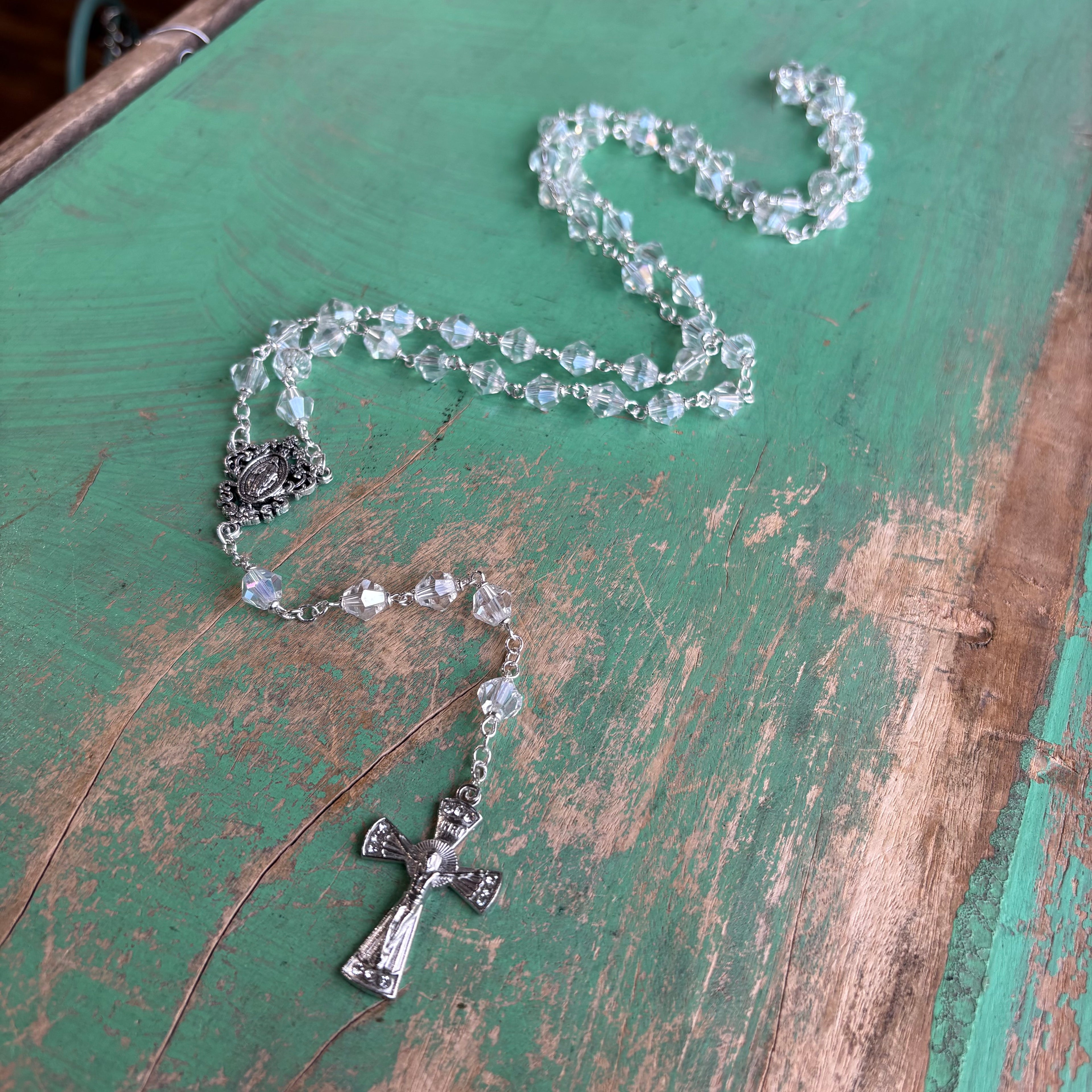 Miraculous Crystal Diamond Rosary