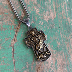 St Michael Two Tone Cross Necklace