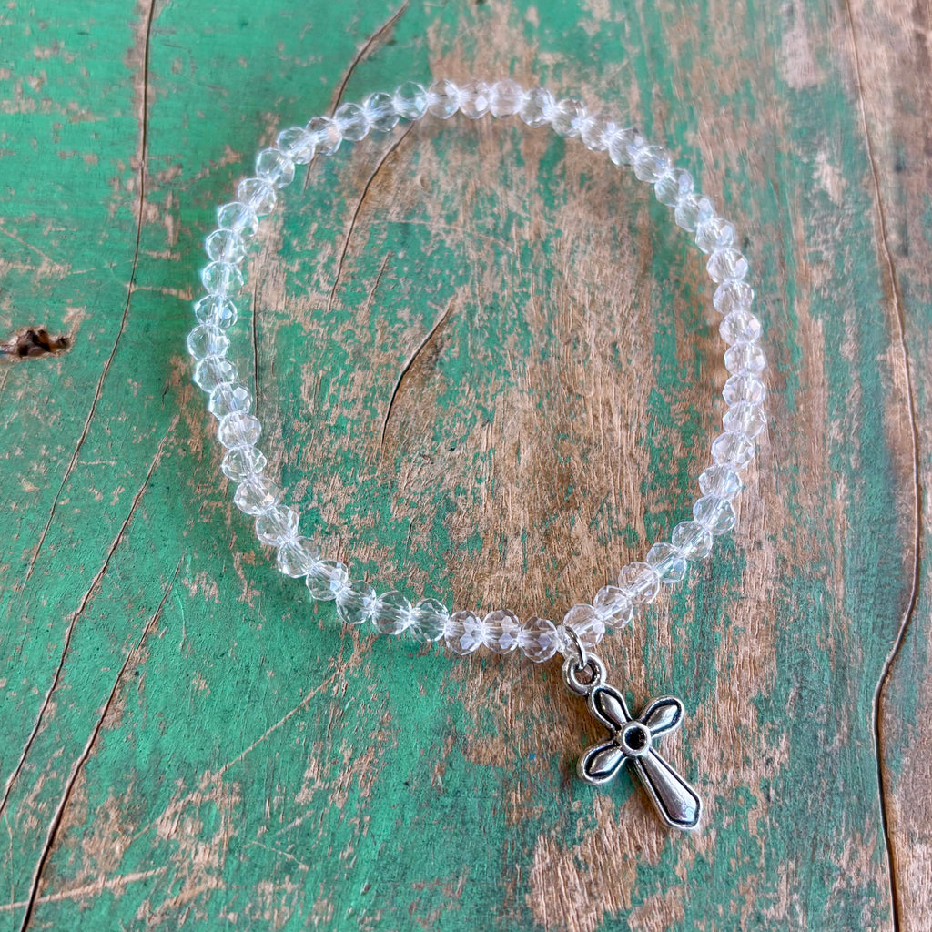 Sweet Crystal Cross Bracelet