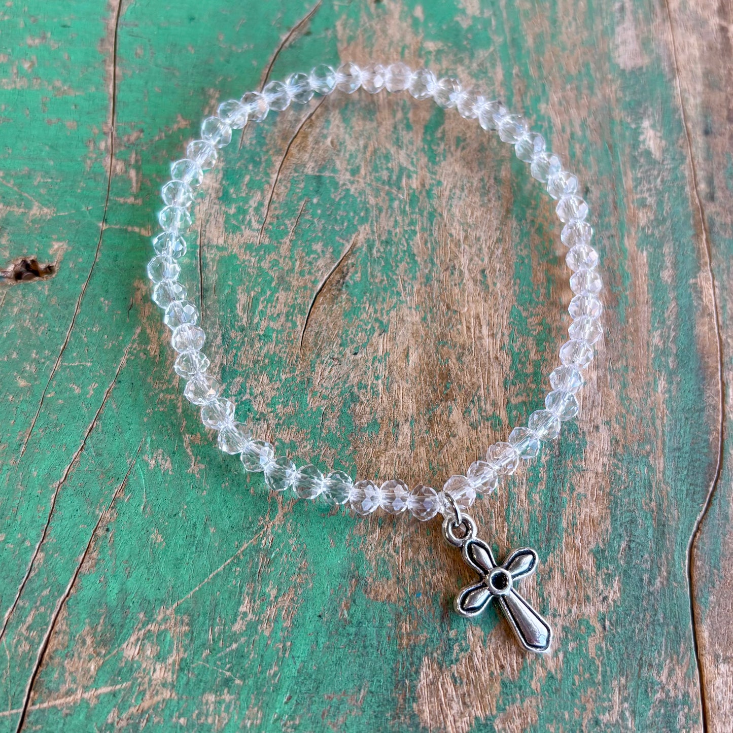 Sweet Crystal Cross Bracelet