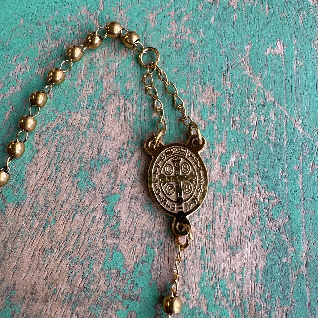 Stainless Steel Two Decade Rosary Bracelet