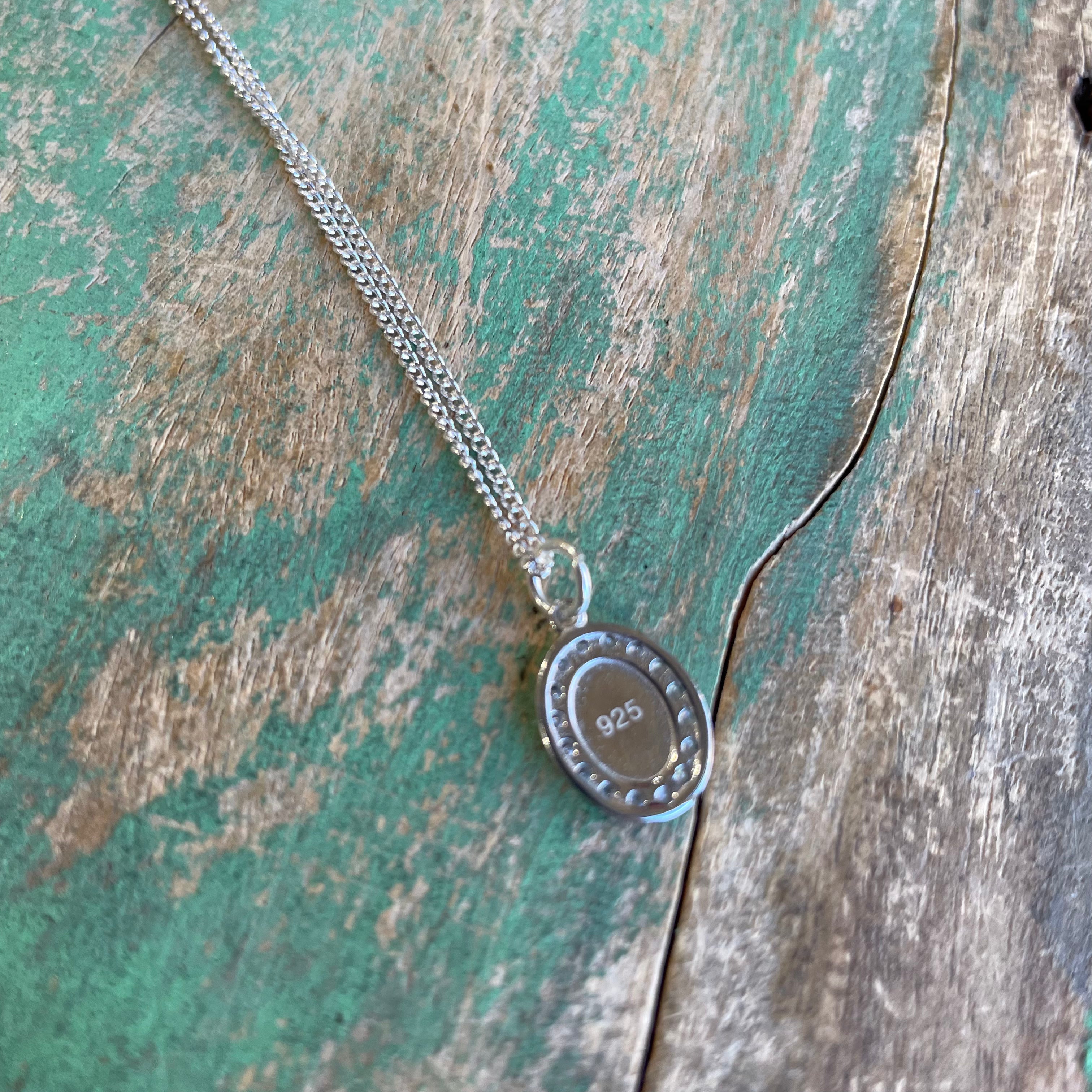 Sterling Silver Small Our Lady of Grace Necklace